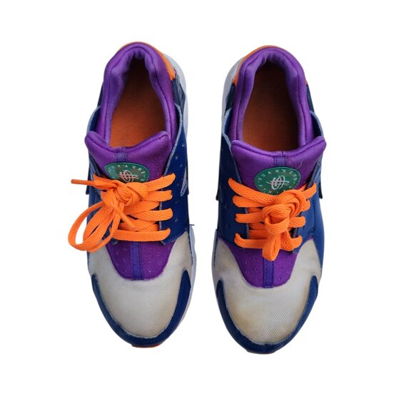 Nike Air Huarache Retro Run 654275-111 Sneakers Shoes White Blue Cone Purple 7Y - Picture 3 of 10